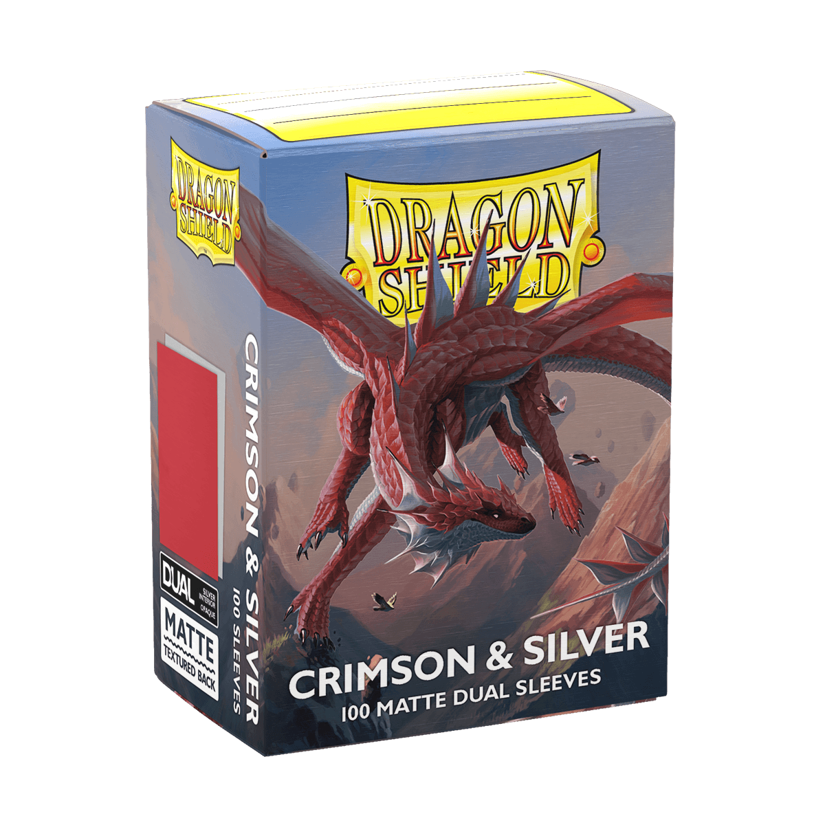 Dragon Shield Card Sleeves - 100 Count - Dual Matte: Crimson and Silver