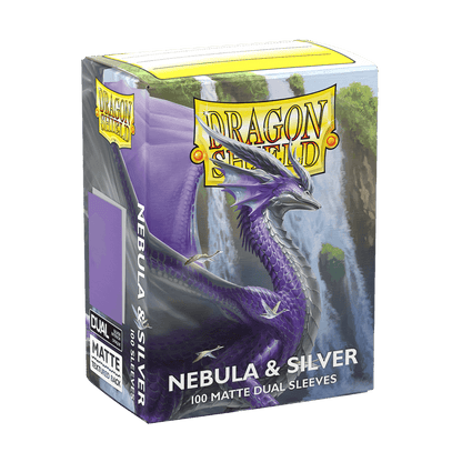 Dragon Shield Card Sleeves - 100 Count - Dual Matte: Nebula (Purple) and Silver