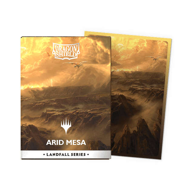 Dragon Shield: (100 Card Sleeves) Matte Dual Art - Arid Mesa - Landfall Series - Magic: The Gathering