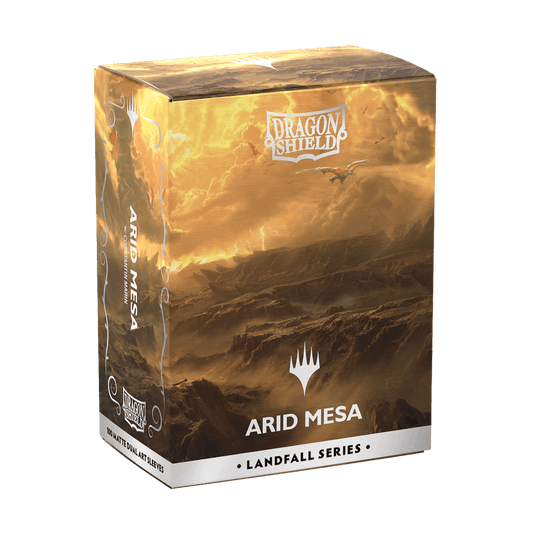 Dragon Shield: (100 Card Sleeves) Matte Dual Art - Arid Mesa - Landfall Series - Magic: The Gathering