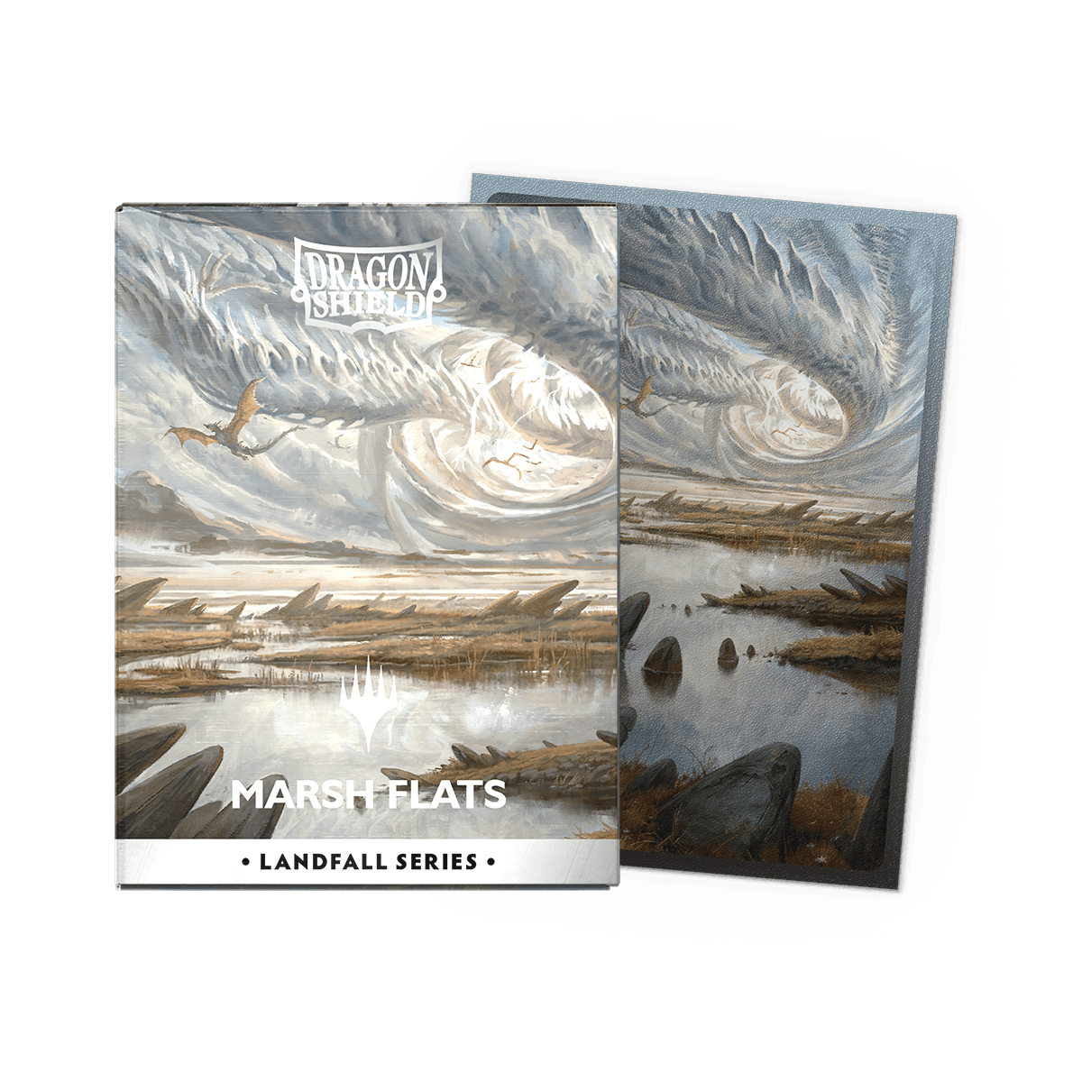 Dragon Shield: (100 Card Sleeves) Matte Dual Art - Marsh Flats - Landfall Series - Magic: The Gathering