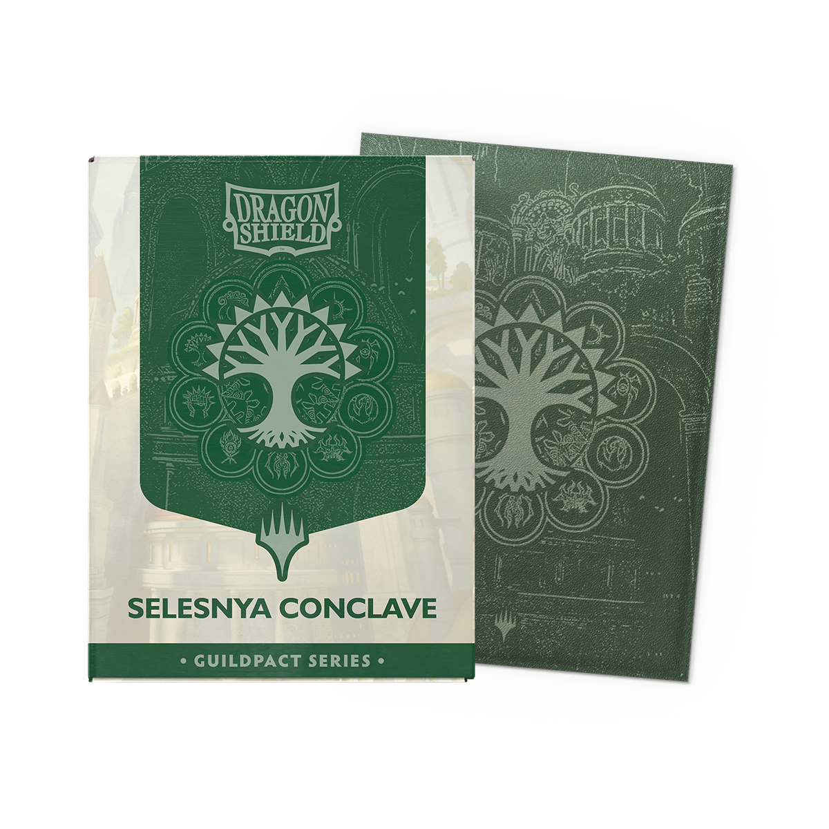 Dragon Shield: (100 Card Sleeves) Matte Dual Art - Selesnya Conclave - Guildpact Series - Magic: The Gathering