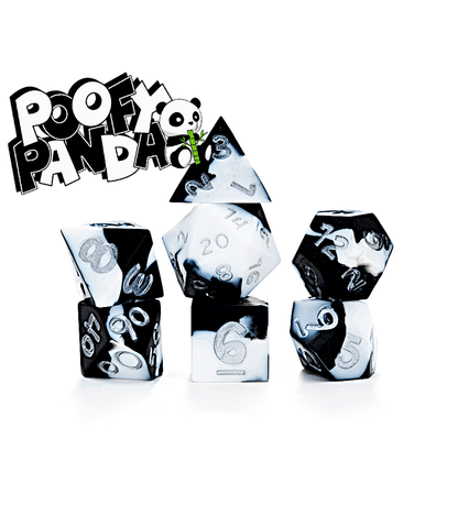 “Poofy Panda” Anti-Stress Silicone Dice - Polyhedral 16mm 7-Dice Set (Copy)