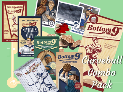 Curveball Combo! Bottom of the 9th + 4 Expansion Packs, Clubhouse & Promo Pack - Dice Hate Me Games
