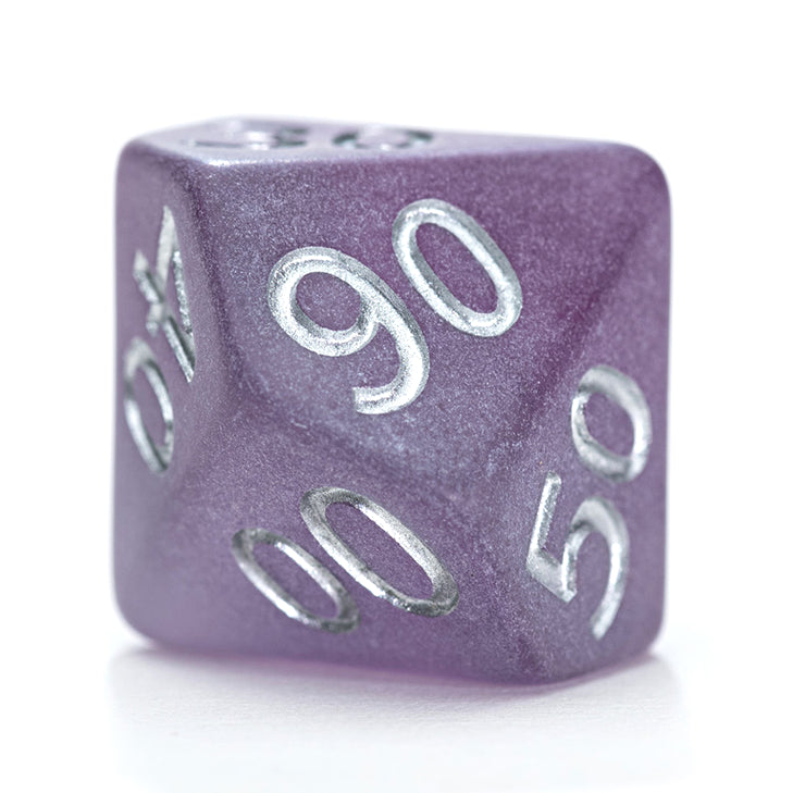 “Black Pearl” Sea Glass Dice - Polyhedral 7-Dice Set