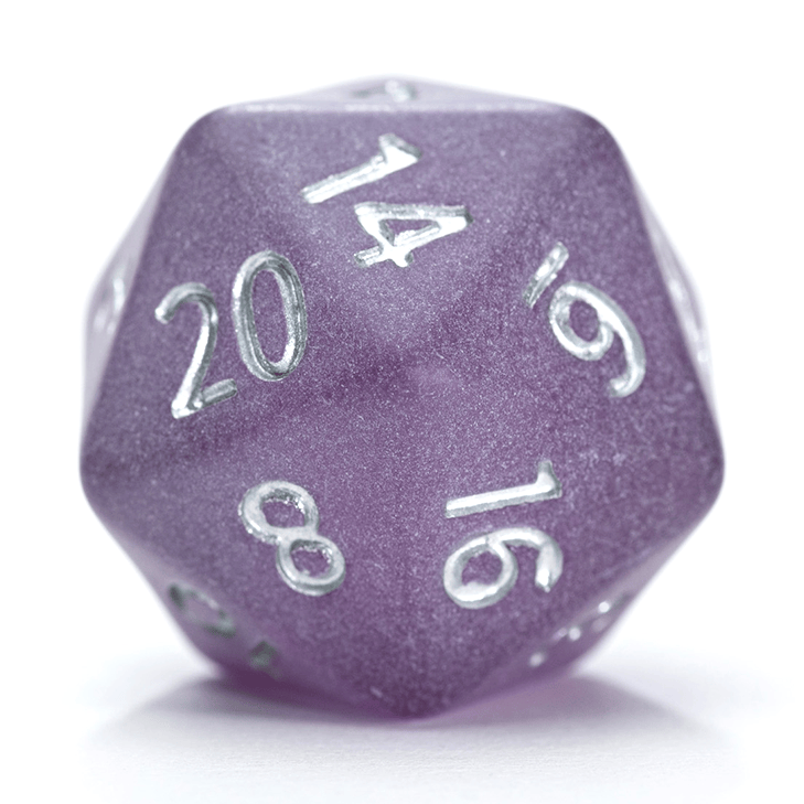 “Black Pearl” Sea Glass Dice - Polyhedral 7-Dice Set