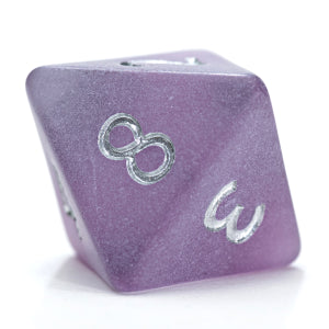 “Black Pearl” Sea Glass Dice - Polyhedral 7-Dice Set