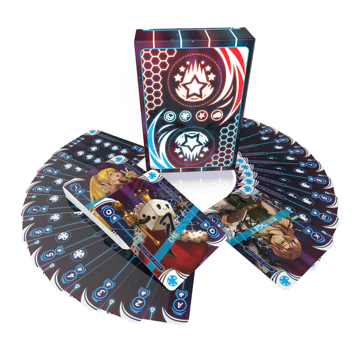 Bullet Manga Game - Playing Cards - Colored