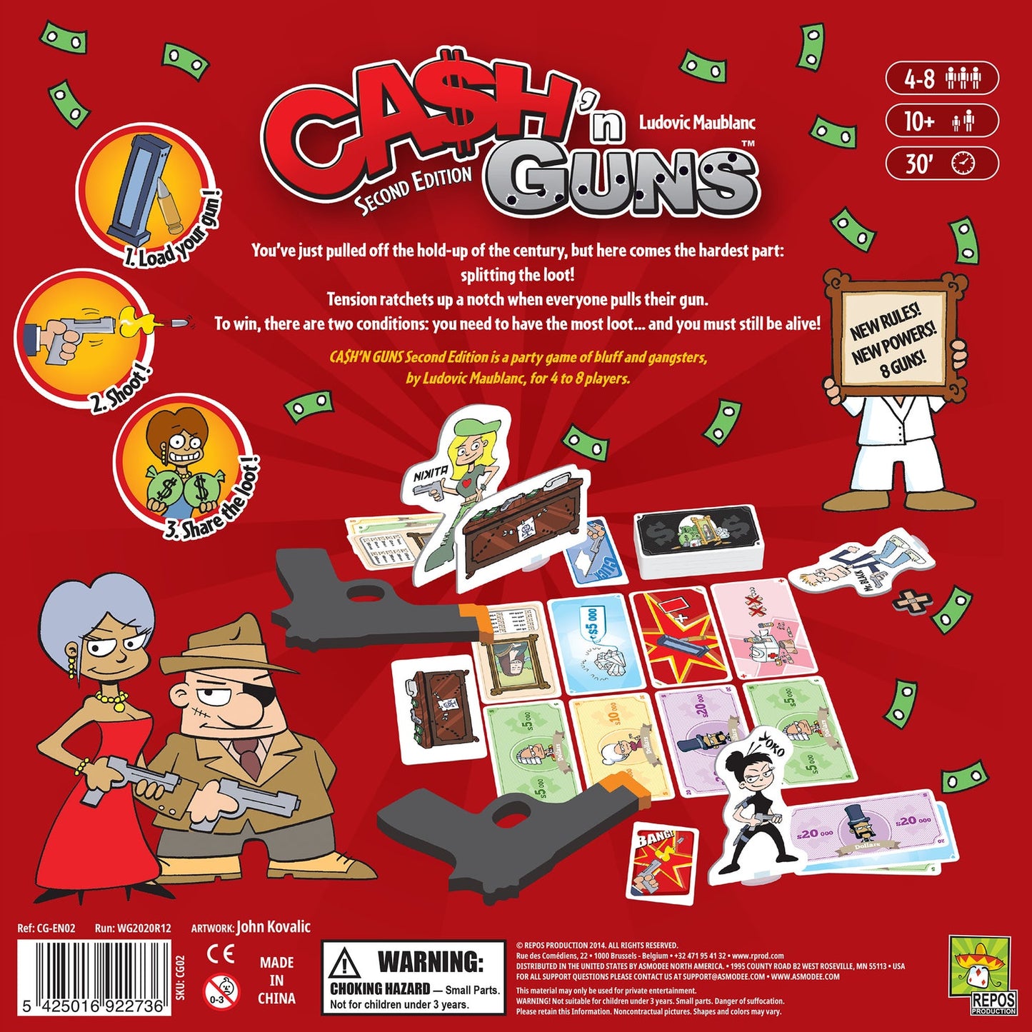 Cash 'n Guns - The Card Game - 2nd Edition - Repos Production