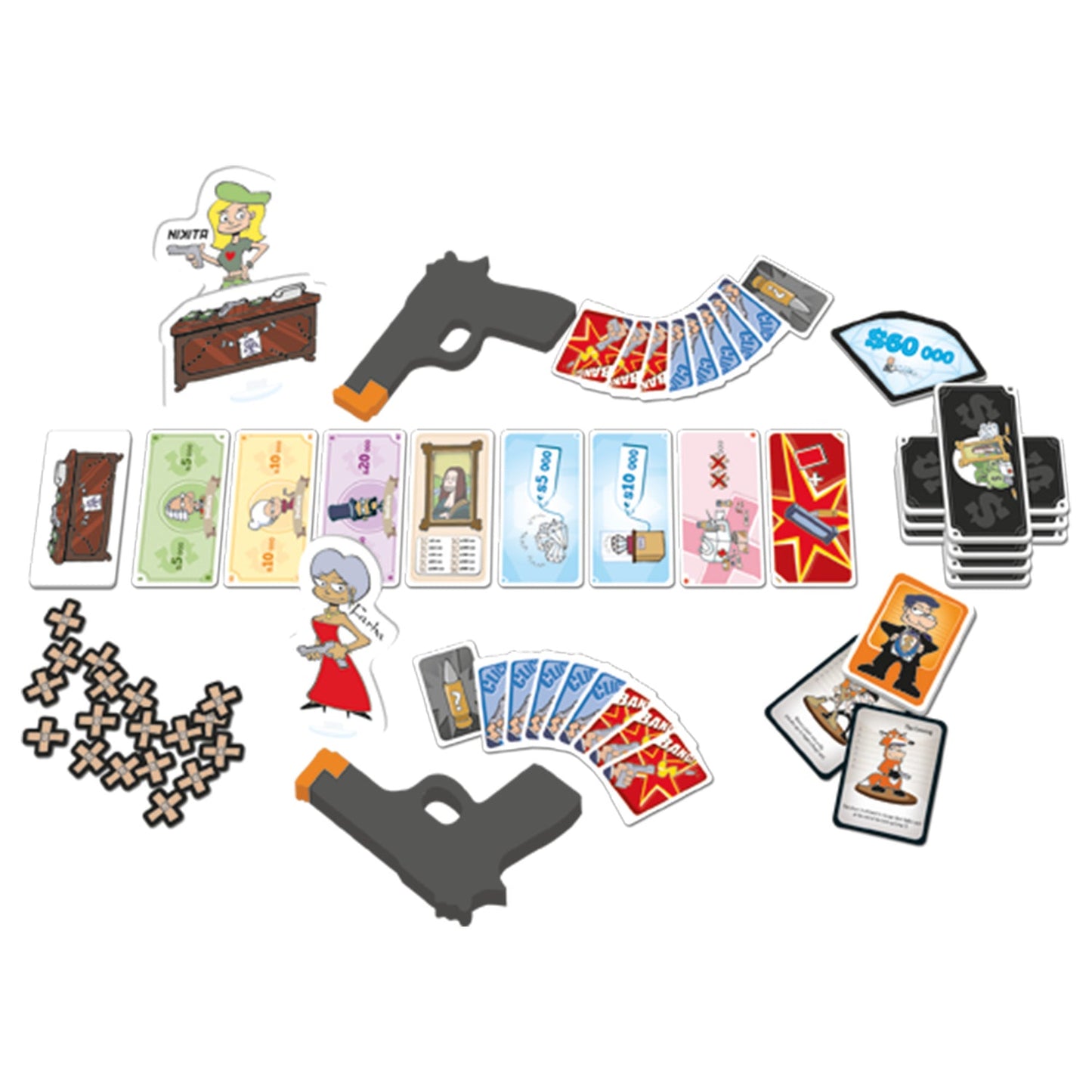 Cash 'n Guns - The Card Game - 2nd Edition - Repos Production