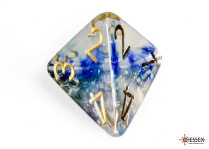 Chessex - Nebula Oceanic/gold Luminary Polyhedral 7-Dice Set