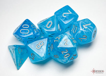 Chessex Luminary Sky/silver Polyhedral 7-Dice Set