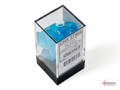 Chessex Luminary Sky/silver Polyhedral 7-Dice Set