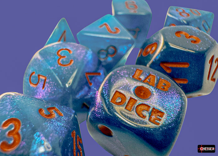Chessex - Borealis Midnight/copper Polyhedral 7-Dice Set (with bonus die)