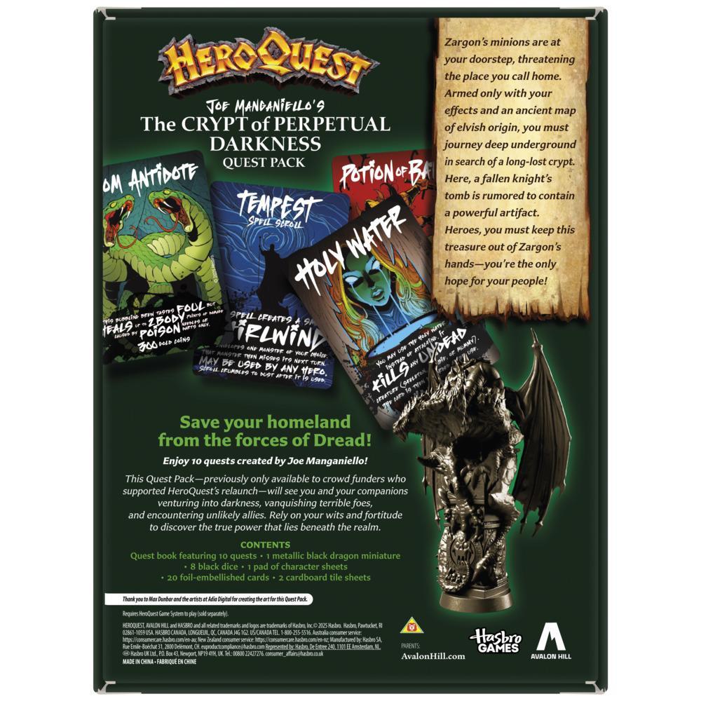 HeroQuest - Joe Manganeiello's - The Crypt of Darkness - Quest Pack Expansion - Avalon Hill