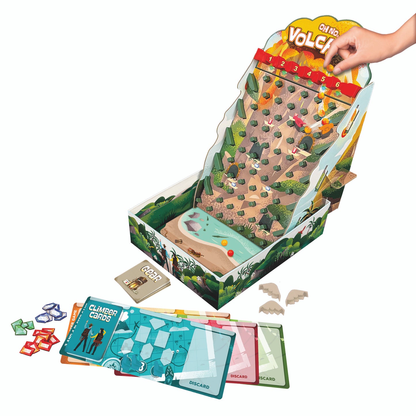 Oh No Volcano! A Treasure-Seeking, Lava-Dodging Game - Buffalo Games