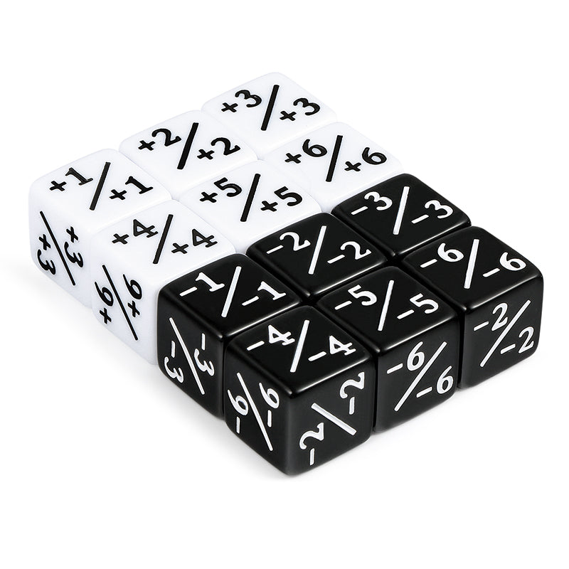 Positive/Negative Dice Counters (12pcs) - Dice Habit