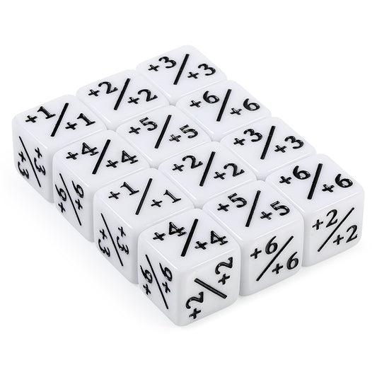 Positive Dice Counters [White] (12pcs) - Dice Habit