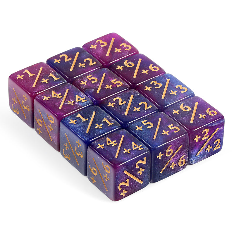 Positive Dice Counters [Purple] (12pcs) - Dice Habit