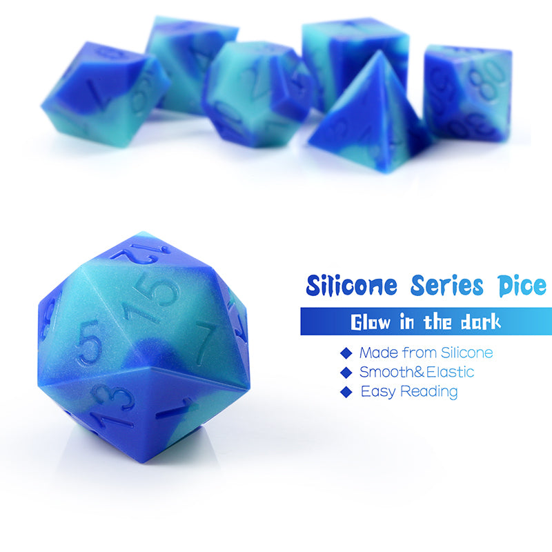 Silicone Dice Set (7pcs) [Horizon] (Glow)