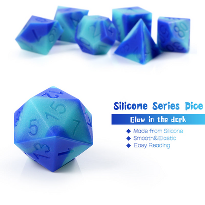 Silicone Dice Set (7pcs) [Horizon] (Glow)