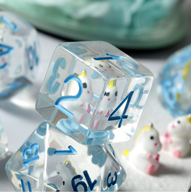 Resin Dice Set (7pcs) [Unicorn]