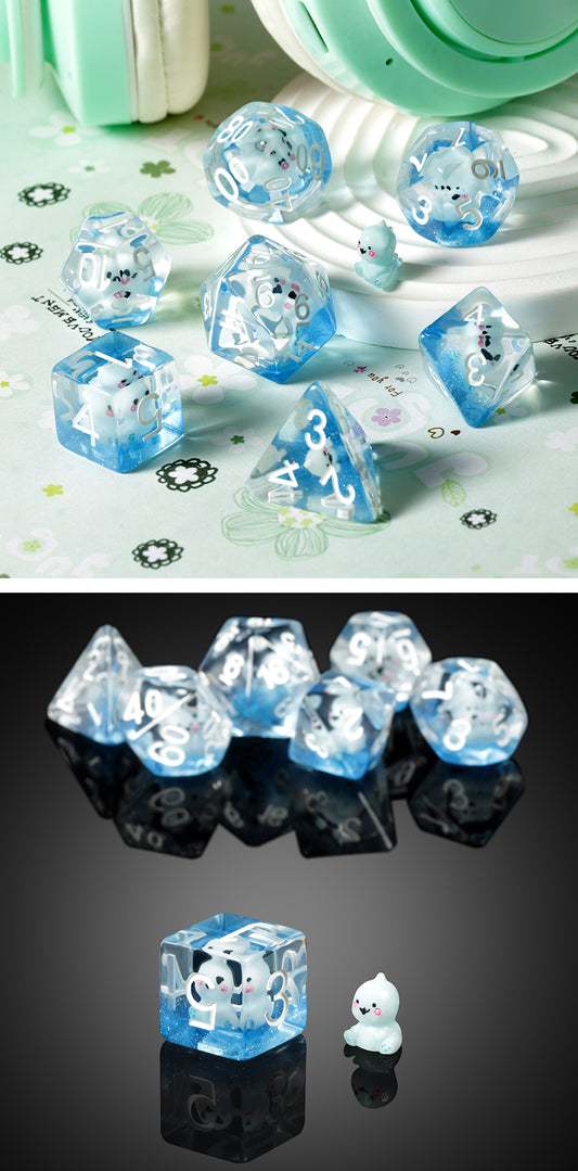 Resin Dice Set (7pcs) [Dragon] - Dice Habit