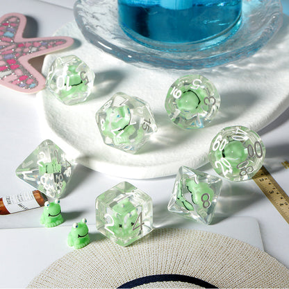 Resin Dice Set (7pcs) [Frog]