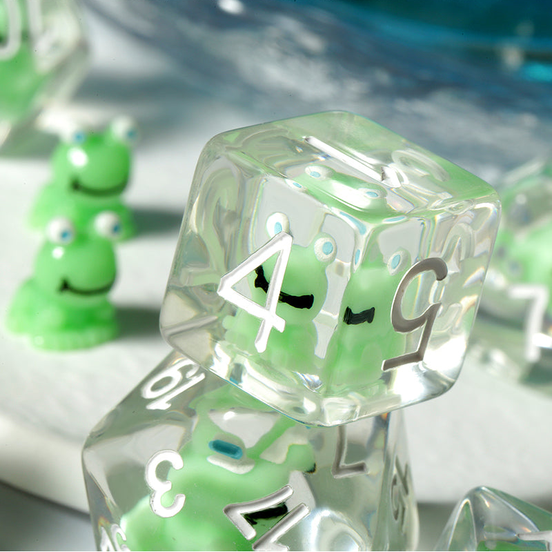 Resin Dice Set (7pcs) [Frog]