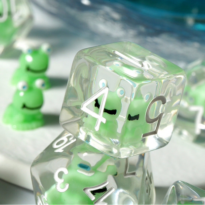 Resin Dice Set (7pcs) [Frog]