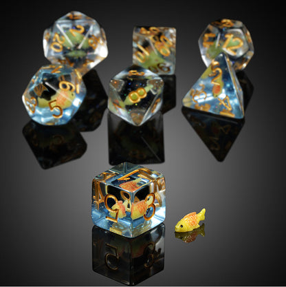 Resin Dice Set (7pcs) [Goldfish]