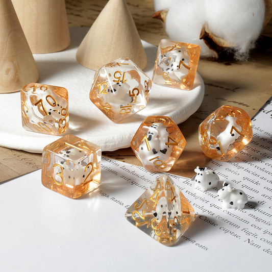 Resin Dice Set (7pcs) [Cow]