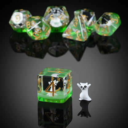 Resin Dice Set (7pcs) [Rave Kitty]