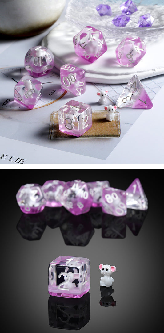 Resin Dice Set (7pcs) [Mouse] - Dice Habit