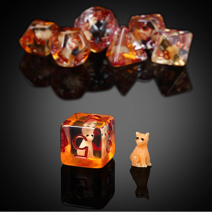 Resin Dice Set (7pcs) [Fox]
