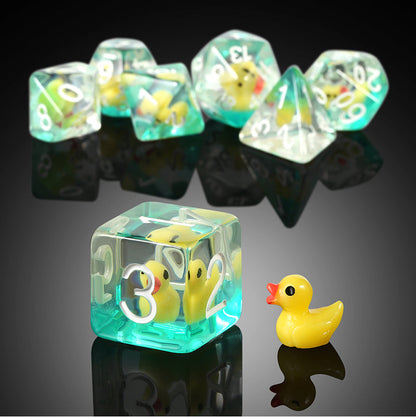 Resin Dice Set (7pcs) [Rubber Duck] - Dice Habit