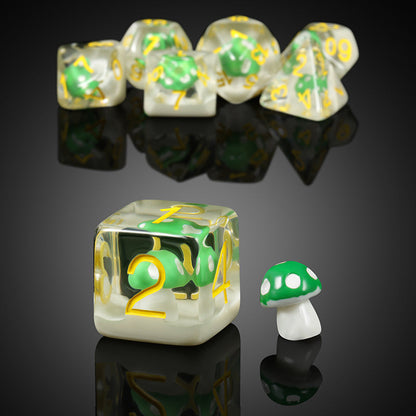 Resin Dice Set (7pcs) [Green Mushroom]