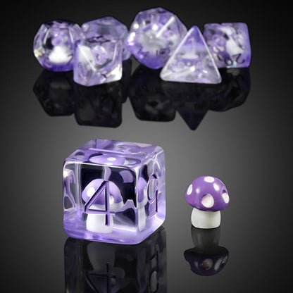 Resin Dice Set (7pcs) [Purple Mushroom]