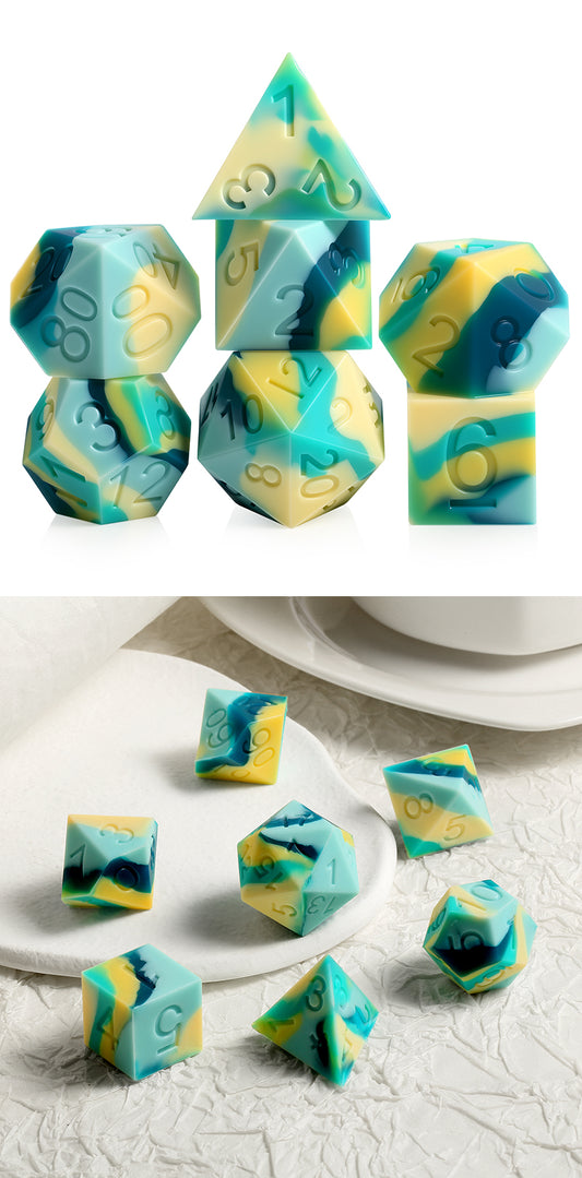 Silicone Dice Set (7pcs) [Canyon] - Dice Habit
