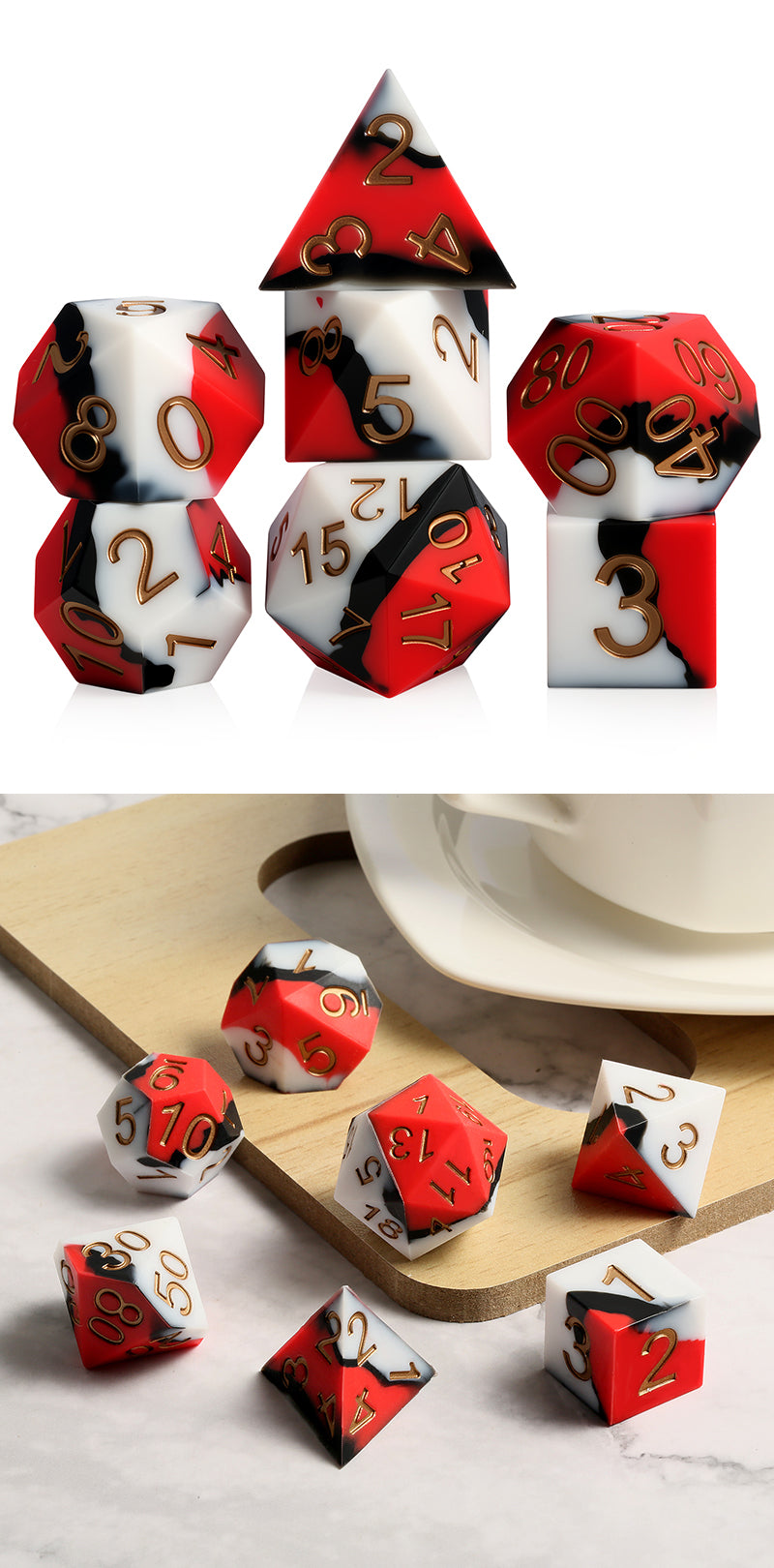 Silicone Dice Set (7pcs) [Mime] - Dice Habit