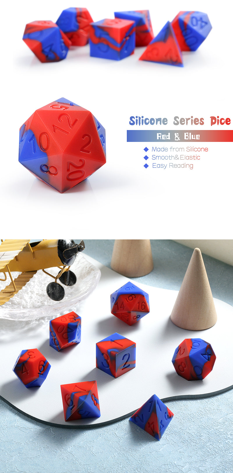 Silicone Dice Set (7pcs) [Spidey] - Dice Habit