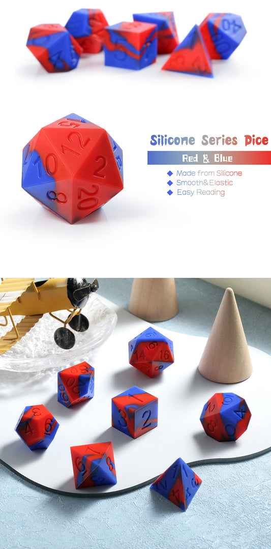 Silicone Dice Set (7pcs) [Spidey] - Dice Habit