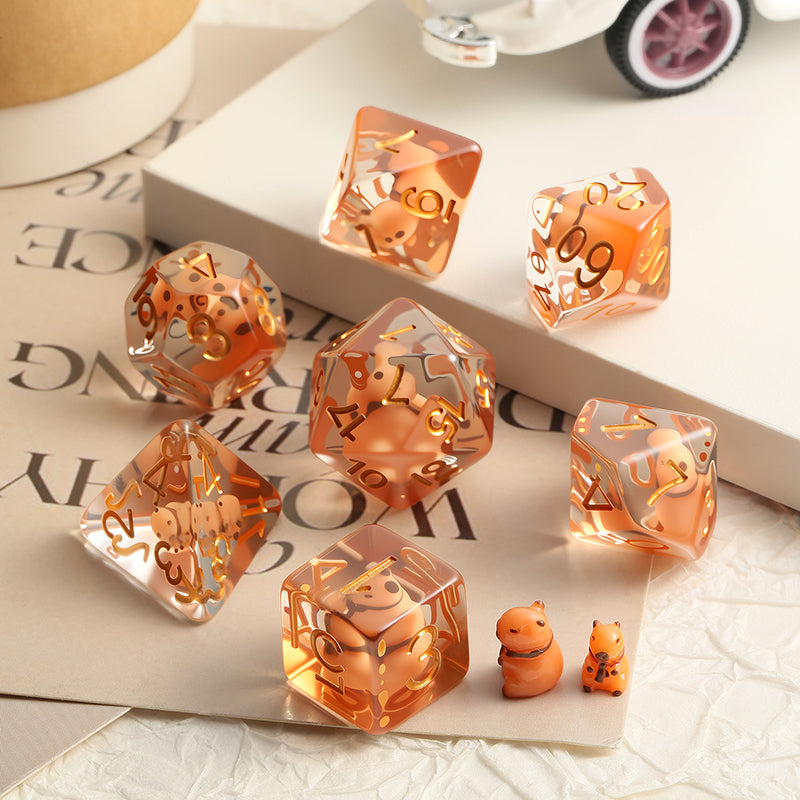 Resin Dice Set (7pcs) [Capybara]