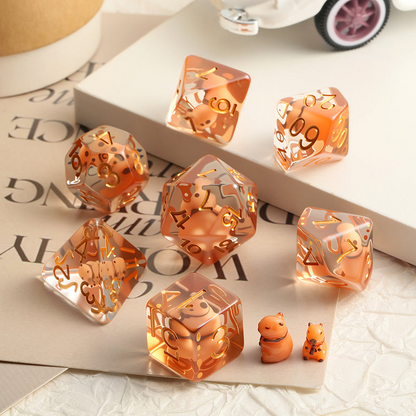 Resin Dice Set (7pcs) [Capybara]