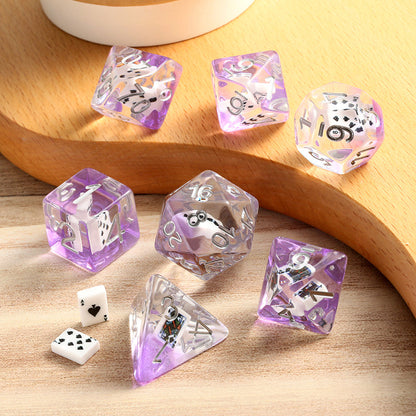 Resin Dice Set (7pcs) [Poker Cards]