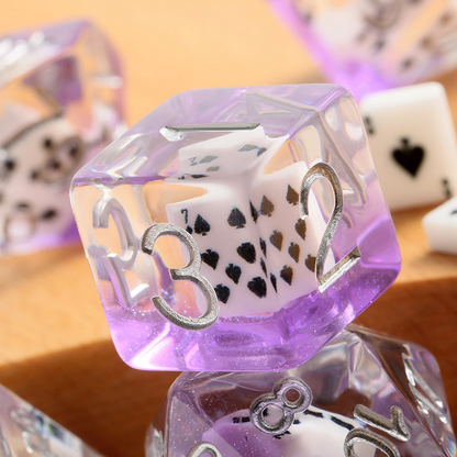 Resin Dice Set (7pcs) [Poker Cards]