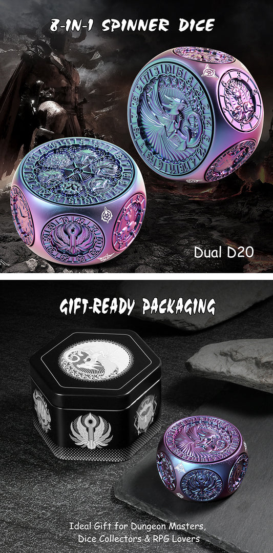 Octagon Spinner Dice [Chameleon Purple] - Dice Habit