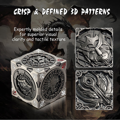 Cube Spinner Dice [Iron] - Dice Habit