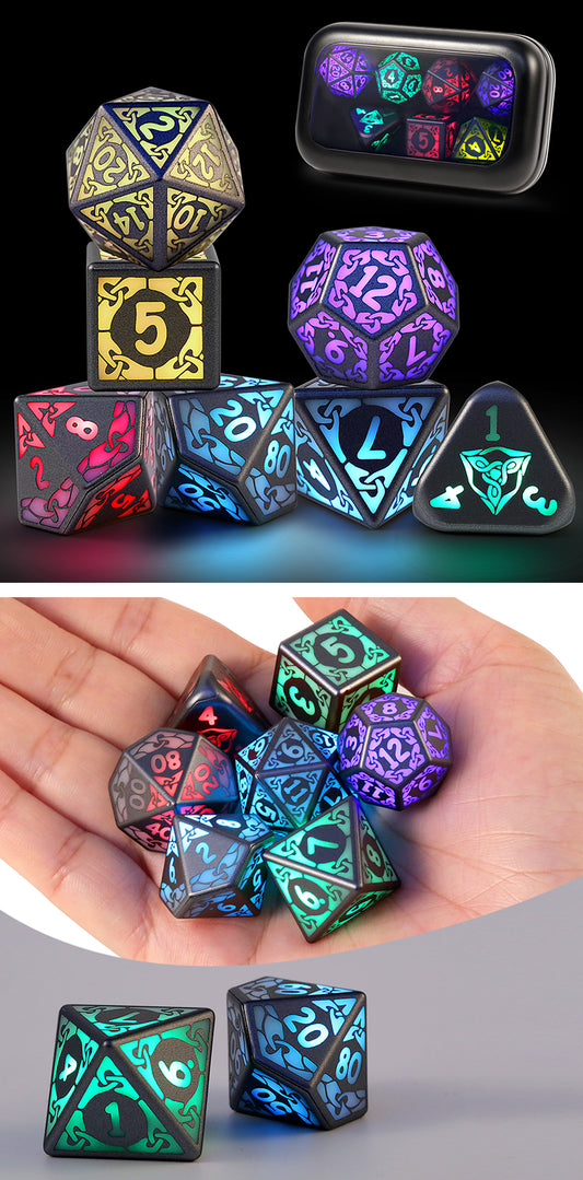 LED Dice Set (7pcs) (Gen 2) [Unity] - Dice Habit