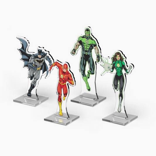 DC 2Dz Acrylic Standees: Pack 1 - Batman The Flash Jessica Cruz Simon Baz - Cryptozoic